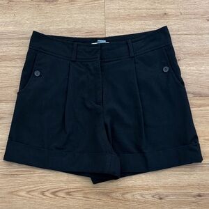 H & M Women's Black Cuffed Trouser Shirts Size 6 Classic Chic Minimalist